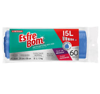 Saco para Lixo Esfrebom Bettanin 15L em Rolo com 60 Unidades