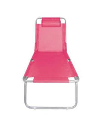 Cadeira Espreguiçadeira De Alumínio Mor Rosa