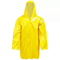 Capa De Chuva Plastcor Em Pvc Amarela Com Forro E Capuz Tamanho Gg