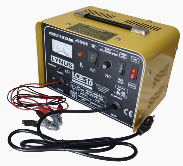 Carregador De Bateria Portátil Lynus Lcb10 10a 127v 100ah