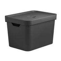 Caixa Organizadora Cube 18L Com Tampa Preta Martiplast