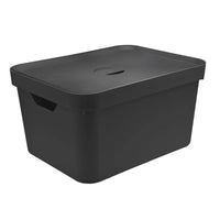 Caixa Organizadora Cube G Com Tampa Preta Martiplast