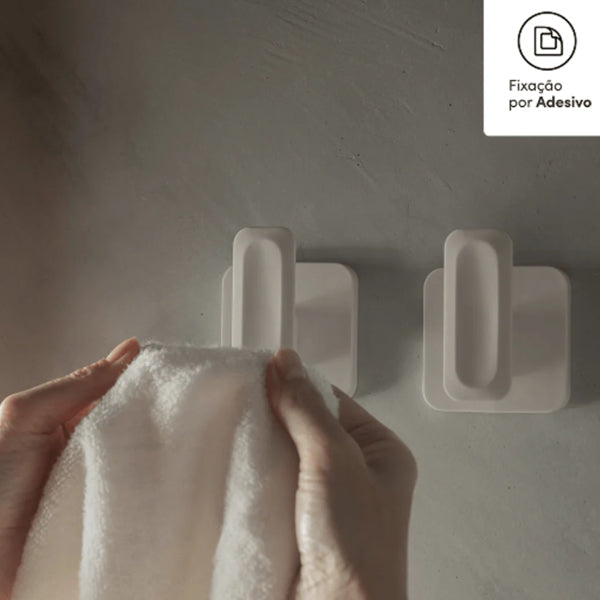 Conjunto De Ganchos De Parede Eleve Bege Martiplast