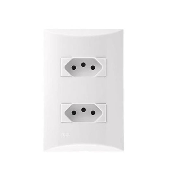 Tomada 2 2P+T 10A 3 Pinos NBR14136 Brava Iriel