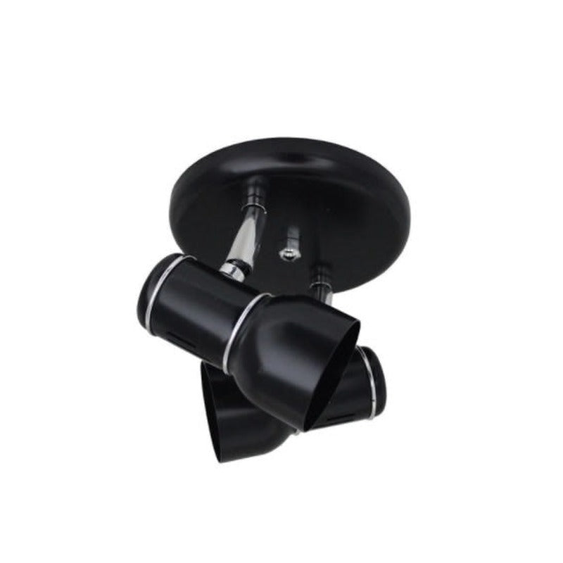 Spot Alumínio New 2 Lâmpada Preto Dital