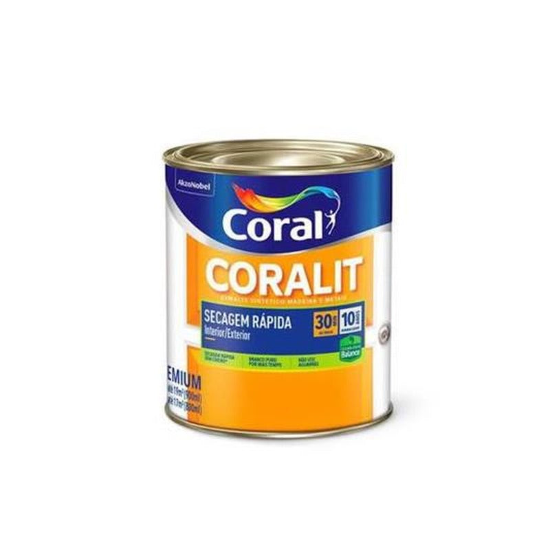 Tinta Esmalte Coralit Total Acetinado Balance 900ml Branco Coral