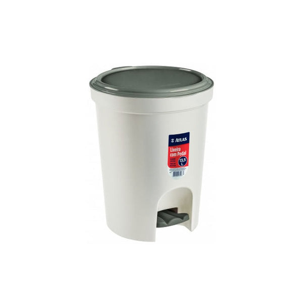 Lixeira Redonda com Pedal 13,5L Referência AT2750 Atlas