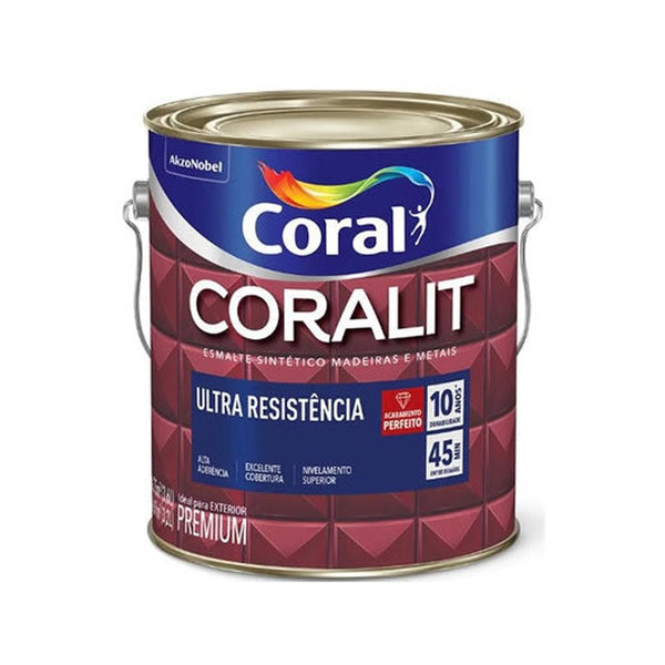 Tinta Esmalte Coralit Ultra Resistente Fosco 3,6L Branco Coral