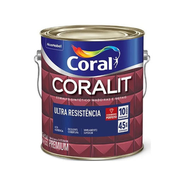 Tinta Esmalte Coralit Ultra Resistente Fosco 3,6L Branco Coral