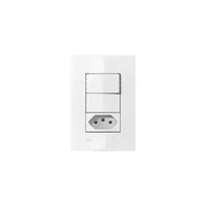 Interruptor Simples + 1 Tomada 10A Iris 1 Conjunto Iriel