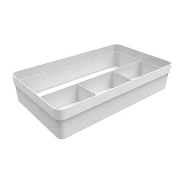 Organizador de Gavetas Logic 4 Sessões 35x20x7,5cm Branco Ou