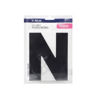 Letra Adesivo N ACM Preto PR3004/N Atlas
