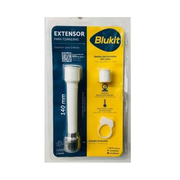 Extensor para Torneira sem Rosca Branco 14cm Blukit