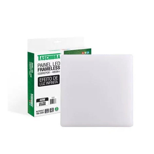 Painel Led Frameless Sobrepor 48W Quadrado 6500K Taschibra