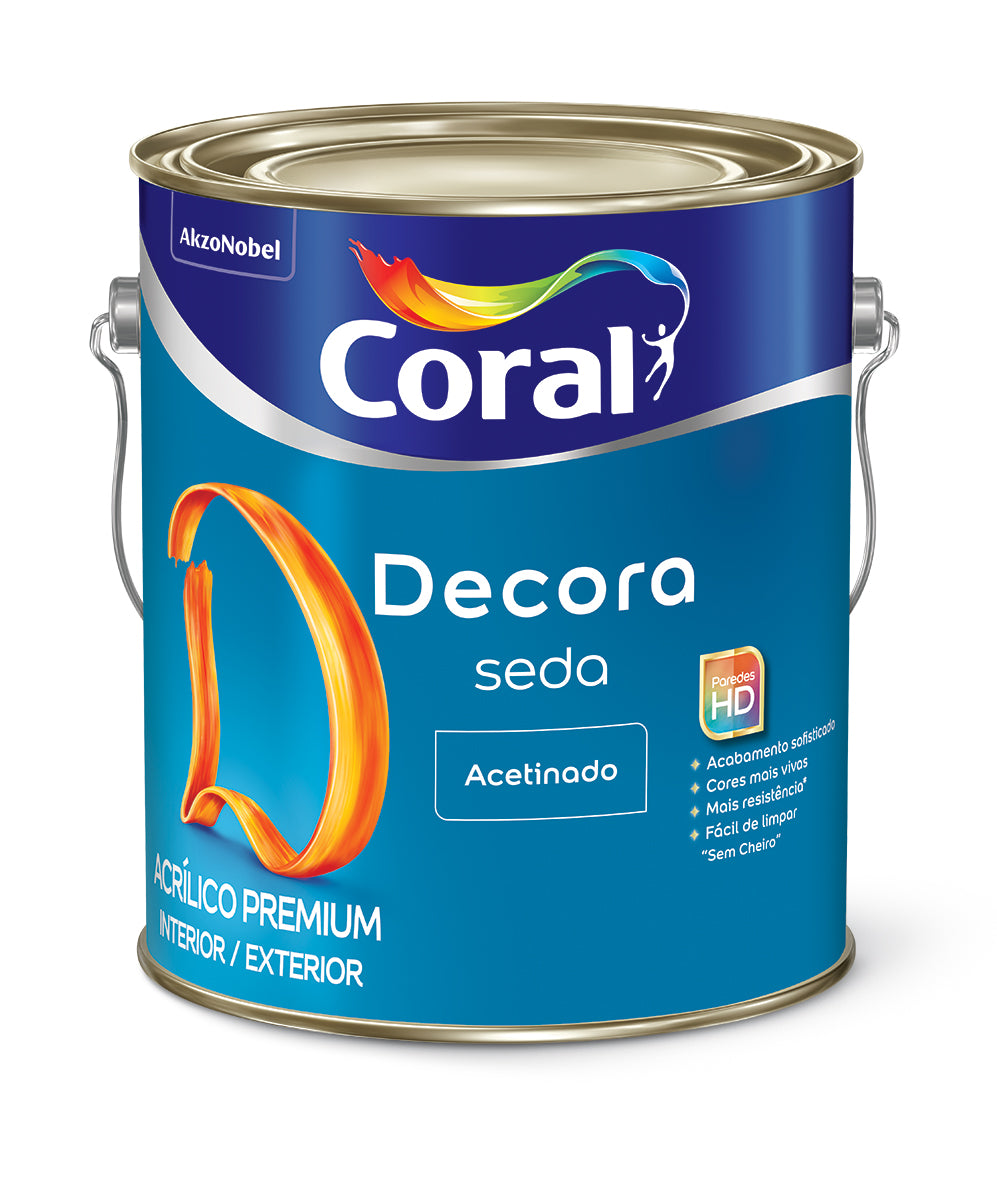 CORAL DECORA SEDA ACRILICO PREM. ACET. 3,6LTS BRANCO