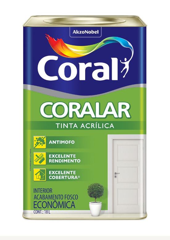 Tinta Coral Acrilica Fosca Coralar 18l - Azul Arpoador