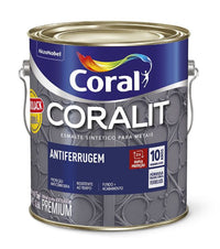 Tinta Esmalte Sintético Antiferrugem Coralit Akzo Nobel 3,6L Preto