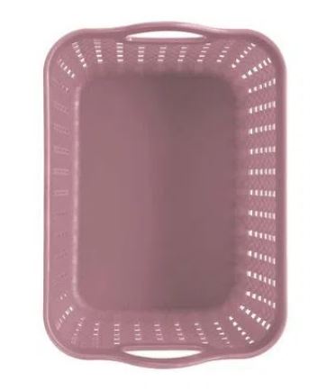 MOR CESTO TRANCADO RETANGULAR BAIXO MEDIO - ROSA ANTIGO