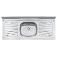 Pia Inox Tramontina Standard 120x52cm Com Cuba Central E Escorredor