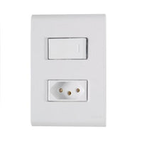 Conjunto Interruptor Simples E Tomada 2p Tramontina Liz