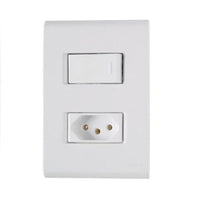 Conjunto Interruptor Simples E Tomada 2p Tramontina Liz