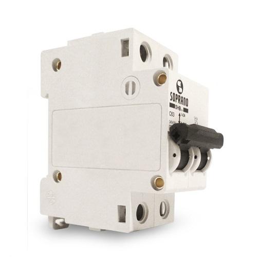 DISJUNTOR DIN BIPOLAR 40A BRANCO SOPRANO