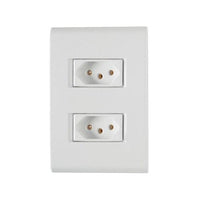 Conjunto 2 Tomadas 2p+t 10a 250v Tramontina Liz Branco