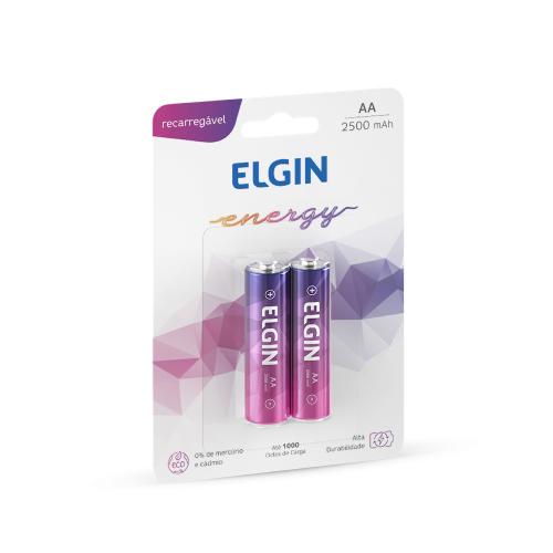 ELGIN PILHA RECARREGAVEL 2500MAH BLISTER C / 2 AA