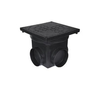 Caixa De Passagem Para Esgoto 240x240mm Em Pvc Preta