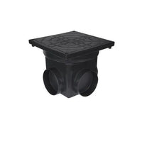Caixa De Passagem Para Esgoto 240x240mm Em Pvc Preta