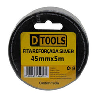 Fita Silver Tape Multiuso Reforçada 45mm X 5m Cinza