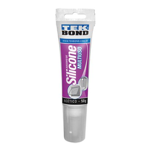 COLA SILICONE 50G TEKBOND ACETICO TRANSPARENTE