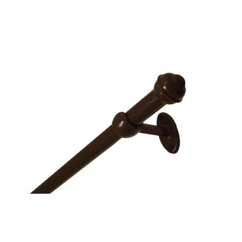 Kit Varão Para Cortina Bella Arte 19mm X 2,5m Imbuia