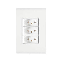 Conjunto 3 Tomadas 2p+t 10a 250v Liz Tramontina Branco