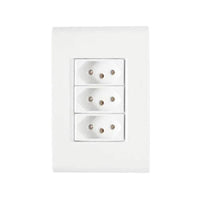 Conjunto 3 Tomadas 2p+t 10a 250v Liz Tramontina Branco