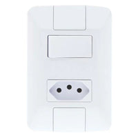 Conjunto Tramontina Aria 1 Interruptor Simples E 1 Tomada 20A