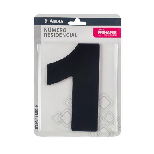 ATLAS NUMERO ADESIVO 1 PRETO PR3000/1