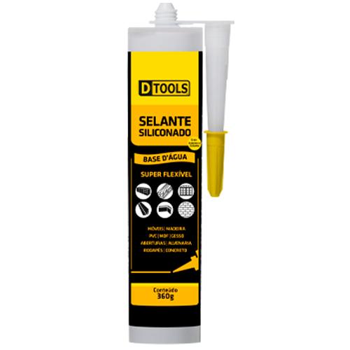SELANTE SILICONADO BRANCO 360 GRAMAS - DTOOLS