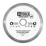 DISCO DIAMANTADO PORCELANATO PRO 4.3/8"  DTOOLS