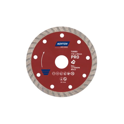 DISCO DIAMANTADO NORTON TURBO PRO 110X8X20MM