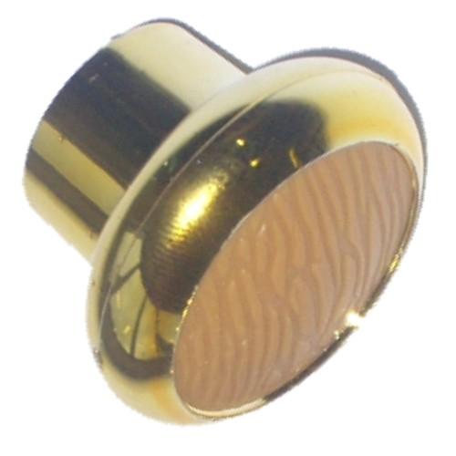 Puxador Dourado Com Tampa Mogno Gibafer P134