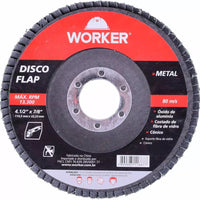 Disco Flap Curvo 115mm Grão 40 Worker