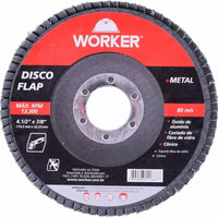 Disco Flap Curvo 115mm Grão 40 Worker