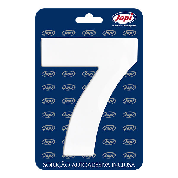 NUMERO 7 EM ACM MÉDIO BRANCO JAPI