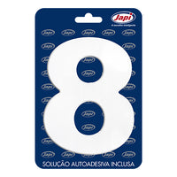 Numero 8 Em Acm Medio Branco Japi