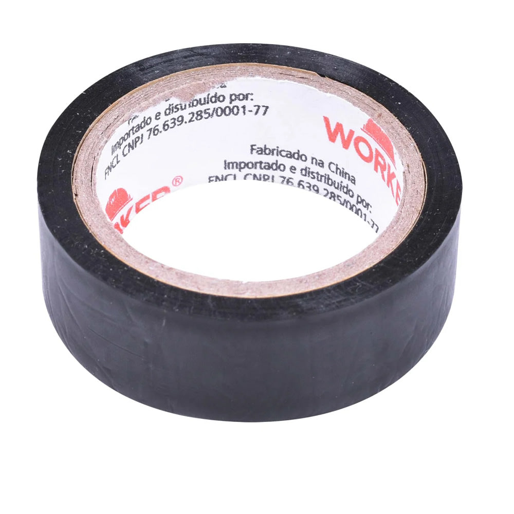 FITA ISOLANTE ANTICHAMA 19MMX20MTS PRETA WORKER