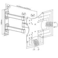 Suporte Triarticulado para TV de 17 a 43 Polegadas Fixatek ART2347