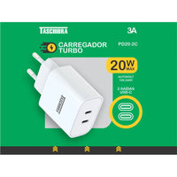Carregador Turbo Brasilux Usb-c 20w Pd202c Autovolt Branco