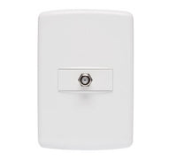 Tomada Para Cabo Coaxial Iriel Duale Up Soprano Branca
