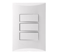 Interruptor Simples 3 Teclas Iriel Brava Branco 10A 250V